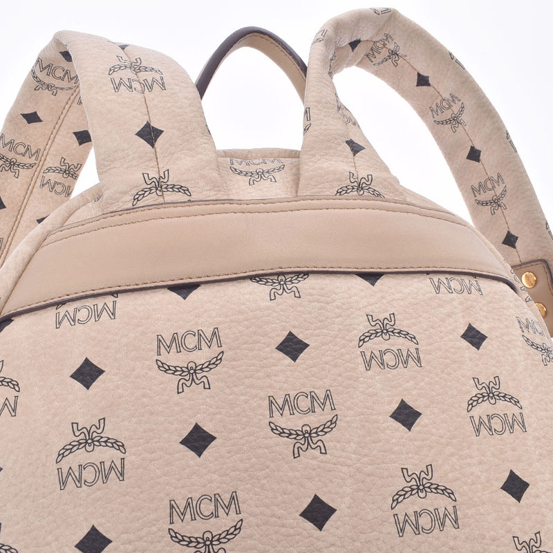 [金融销售] MCM MCM背包站米色男女皆宜的皮革Rucks Day Pack B等级使用Silgrin
