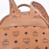 【Financial sales】 MCM MCM Backpack Studs Camel Unisex Leather Rucks Day Pack AB Rank Used Silgrin