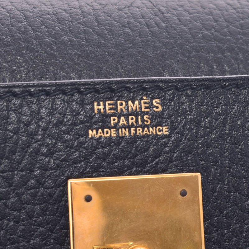 HERMES エルメス ケリー 32 外縫い 2WAYバッグ 黒 ゴールド金具 ○Y刻印(1995年頃) レディース アルデンヌ ハンドバッグ Aランク 中古 銀蔵