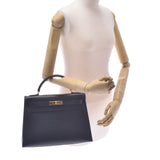 Hermes Hermes Kelly 32 outside sewing 2way bag black gold bracket ○ Y imprint (around 1995) Ladies Ardennes handbag A rank used sinkjo