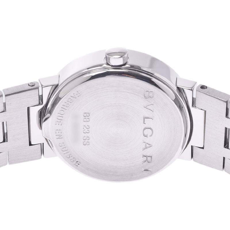 BVLGARI Bvlgari Bvlgari Bvlgari Bvlgari 23 12P diamond BB23SS ladies SS watch quartz black dial a rank second-hand silver