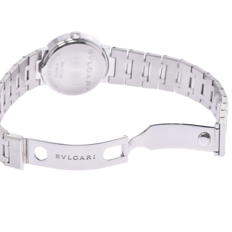 BVLGARI ブルガリ ブルガリブルガリ23 12Pダイヤ BB23SS レディース SS 腕時計 クオーツ 黒文字盤 Aランク 中古 銀蔵