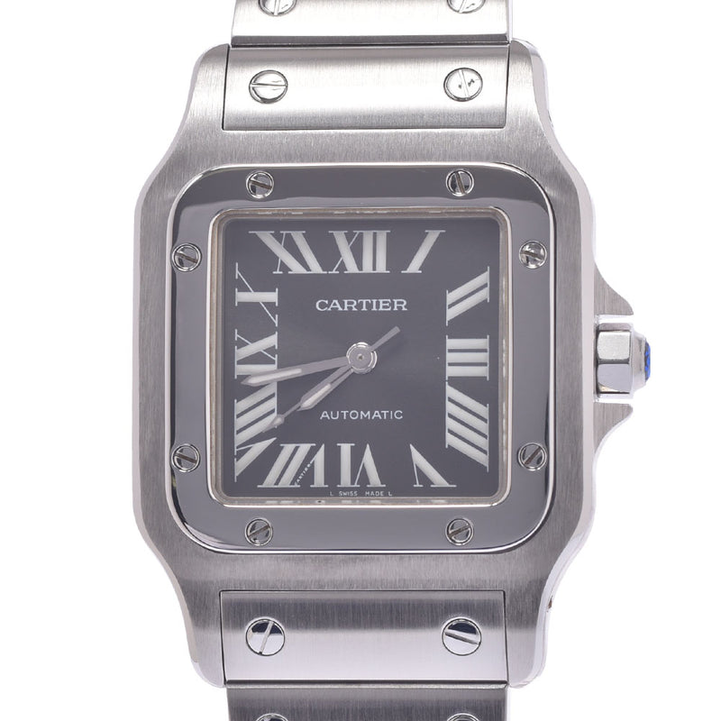 CARTIER カルティエ サントスガルベLM アジア限定 W20067D6 ボーイズ SS 腕時計 自動巻き グレー文字盤 Aランク 中古 銀蔵