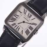 Cartier Cartier Santos Dumon LM Boys WG / Leather Watch Hand-rolled Ivory Dynx A-Rank Used Sinkjo