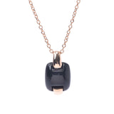 Salvatore Ferragamo Ferragamo Black Carcedony Ladies K18PG Necklace A Rank Used Ginzo