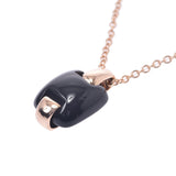 Salvatore Ferragamo Ferragamo Black Carcedony Ladies K18PG Necklace A Rank Used Ginzo