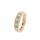 Christian Dior Christian Dior No. 11 Ladies K18 YG / Diamond / Emerald Ring, Ring A Rank Used Silgrin