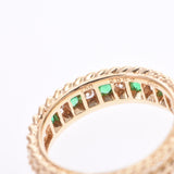 Christian Dior Christian Dior No. 11 Ladies K18 YG / Diamond / Emerald Ring, Ring A Rank Used Silgrin