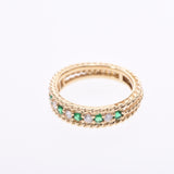 Christian Dior Christian Dior No. 11 Ladies K18 YG / Diamond / Emerald Ring, Ring A Rank Used Silgrin