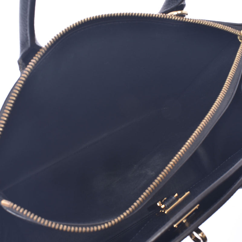 Louis Vuitton Louis Vuitton City Temer MM Black Gold Bracket M53015 Women's Leather 2WAY Bag AB Rank Used Sinkjo
