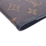 LOUIS VUITTON Louis Vuitton Monogram Macather Agenda Bureau Brown/Black R21083 Men's Monogram Canvas Pocketbook Cover AB Rank Used Ginzo