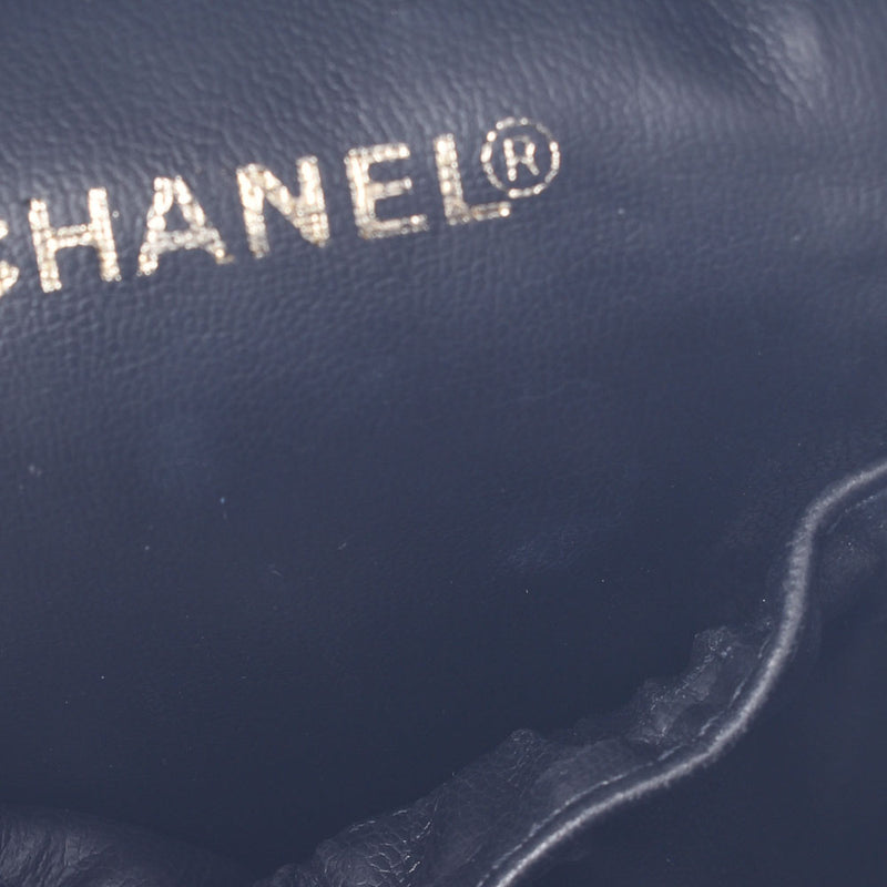 Chanel Chanel Vertical Vertical Volleyball Bag Black Gold Bracket Ladies Caviar Skin Handbags A Rank Used Silgrin