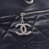 CHANEL シャネル パリビアリッツ トートTGM 黒 ユニセックス コーティングキャンバス/レザー トートバッグ Bランク 中古 銀蔵