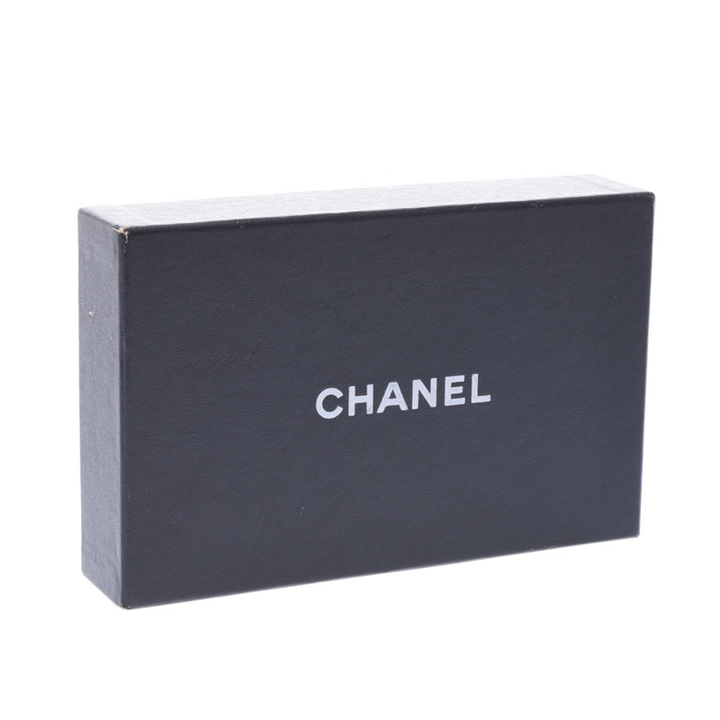 Chanel Chanel Matrasse Round Fastener Black Gold Bracket Women's Caviar Skin Long Wallet AB Rank Used Silgrin