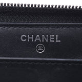 Chanel Chanel Boy Cabbage Black Silver Fixtures Ladies Caviar Skin Long Wallet B Rank Used Silver