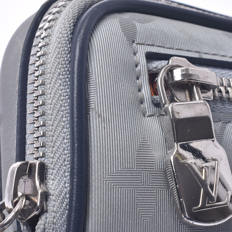 Louis Vuitton Satellite Alpha Clutch 14145 Silver Men's Clutch Bag