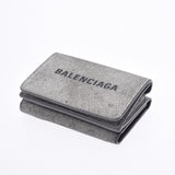Balenciaga Valenciaga每天迷你钱包紧凑型钱包银色闪光651921女士皮革三折叠钱包B排名使用二勒