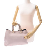 Christian Dior Christian Dior 2way Bag Pink Beige Ladies Curf Tote Bag B Rank Used Sinkjo