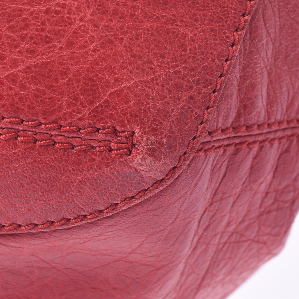 バレンシアガジャイアント ミニポンポン 2WAYバッグ 赤 ゴールド