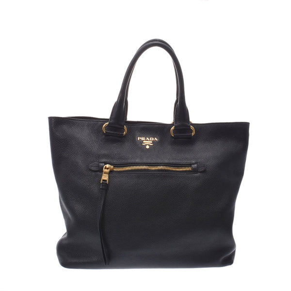 Prada Prada Tote Bag Black Women's Curf 2way Bags AB Rank Used Silgrin