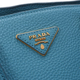 PRADA プラダ ハンドバッグ ターコイズ ゴールド金具 BN2579 レディース カーフ 2WAYバッグ Aランク 中古 銀蔵