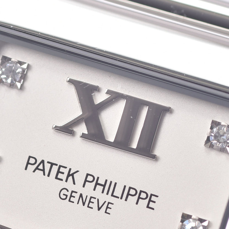 PATEK PHILIPPE PATEK PHILIP二十4挡板钻石10P钻石4910 / 10A-011男士SS手表石英奶油钻石A-Rank使用SILGRIN