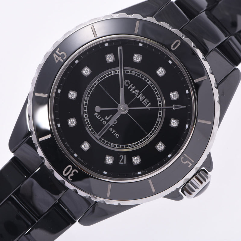 【118072】CHANEL シャネル  H5702 J12 12Pダイヤ ブラックダイヤル CE 自動巻き 当店オリジナルボックス 腕時計 時計 WATCH メンズ 男性 男 紳士