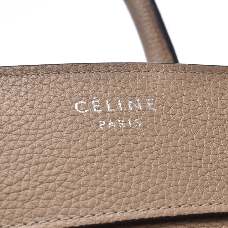 CELINE セリーヌ ラゲージ ミニショッパー  ベージュ レディース カーフ ハンドバッグ Bランク 中古 銀蔵