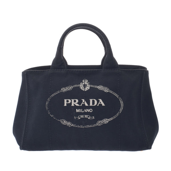 Prada Prada Kanapa Black Women's Canvas Tote Bag B Rank Used Sinkjo