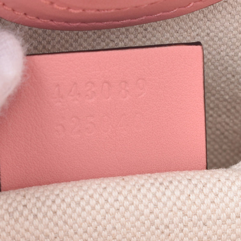 Gucci Gucci丝带2way包粉红色443089女性卷曲手提包A-Rank使用水池
