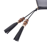 GUCCI Gucci Bamboo Tassel Outlet Black 449653 Unisex Curf Clutch Bag AB Rank Used Silgrin