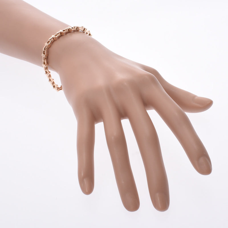 Tiffany & CO. Tiffany T Narrow Chain Ladies K18PG Bracelet A-Rank Used Silgrin