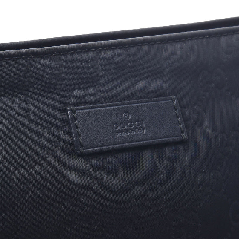 GUCCI グッチ GG柄 黒 314529 ユニセックス ナイロン レザー ショルダーバッグ Bランク 中古 銀蔵