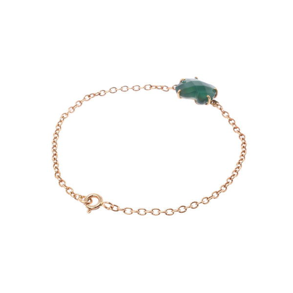 Other Tous Tous Cummo Chief Chain Breath Women's K18YG / Green Quotes Bracelet A-Rank Used Silgrin