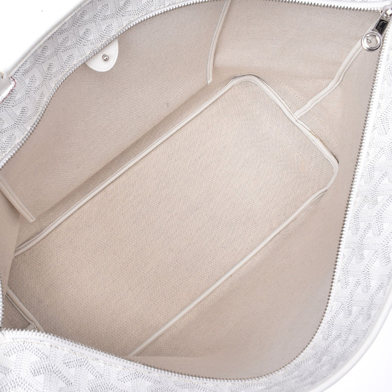 GOYARD Goyard Artois White Unisex PVC/Leather Tote Bag AB Rank Used Ginzo