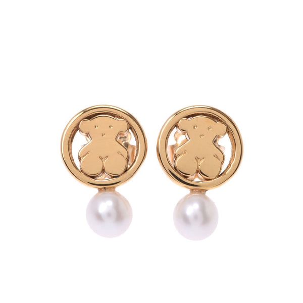 Other Tous Tous Cummo Tig Ladies K18kt / Pearl Earrings A-Rank Used Silgrin