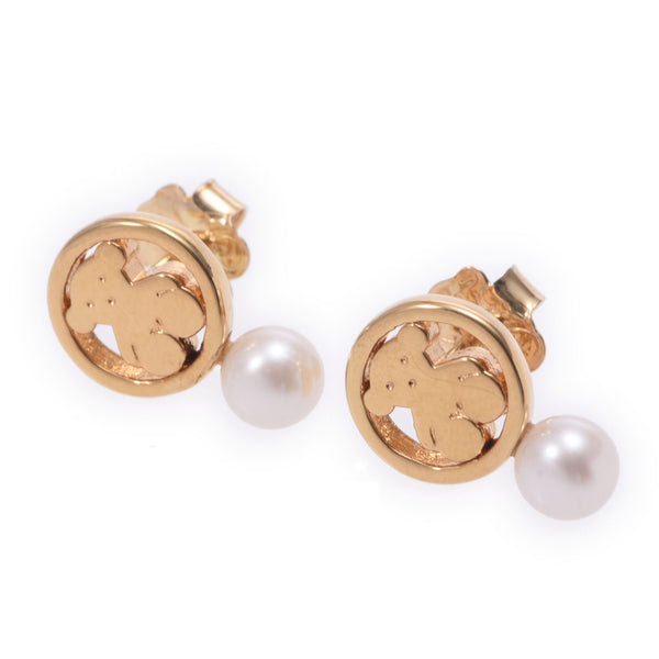 Others TOUS TOUS CAMIL COMIMO THIF Ladies K18YG / Pearl Earrings A rank used Silgrin