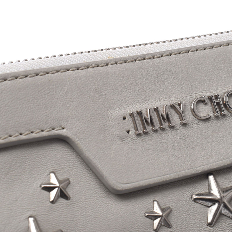 Jimmy Choo Jimmy Choo Study Gray Silver Bracket Unisex Curf Clutch Bag B Rank Used Sinkjo