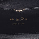 Christian Dior Christian Dior跑道2way袋亮片饰有黑色女士皮革手提包A-Rank使用Silgrin