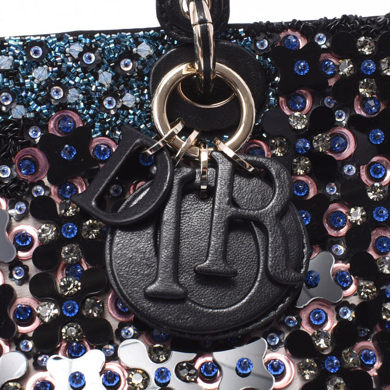 Christian Dior Christian Dior Runway 2way Bag Sequin Fringe Black Women's Leather Handbag A-Rank Used Silgrin