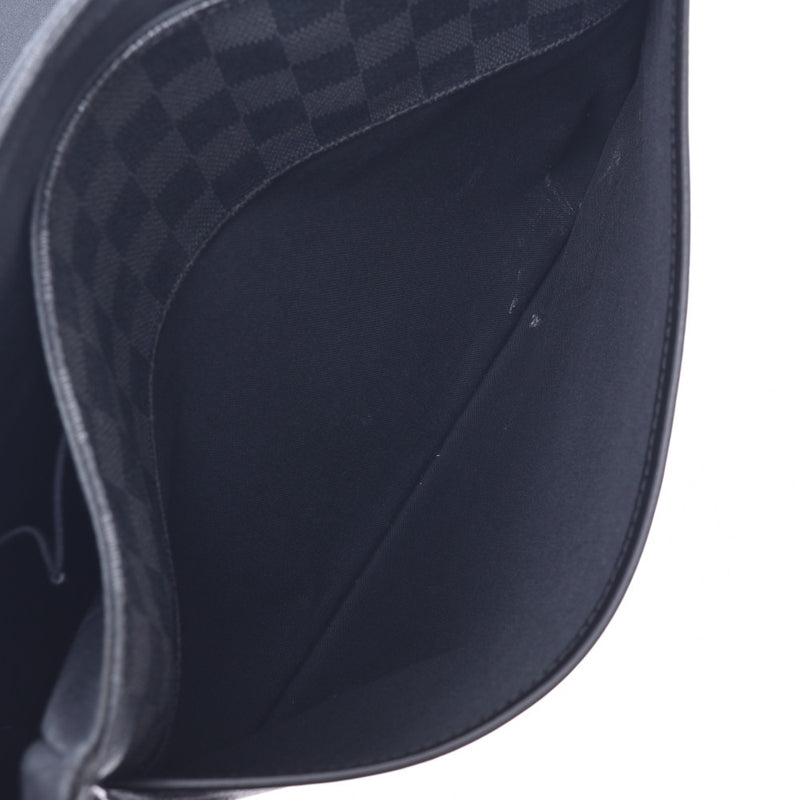 LOUIS VUITTON Louis Vuitton Damier Graphite Daniel MM Black/Grey N58029 Men's Damier Fit Canvas Shoulder Bag B Rank Used Ginzo