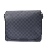 LOUIS VUITTON Louis Vuitton Damier Graphite Daniel MM Black/Grey N58029 Men's Damier Fit Canvas Shoulder Bag B Rank Used Ginzo