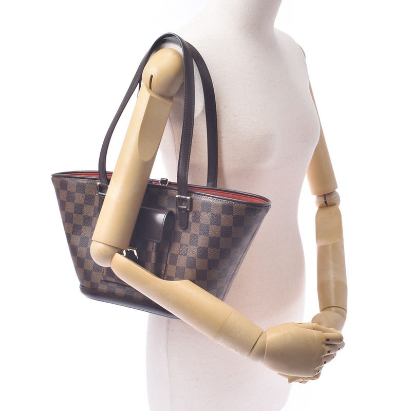 Louis Vuitton Louis Vuitton Damier Manosque PM Brown N51121 Women's Dumie Campbus Handbag B Rank Used Sinkjo