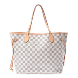 Louis Vuitton Louis Vuitton Azul Never Full MM Old White N51107 Women's Damier Azul Canvas Tote Bag A-Rank Used Sinkjo