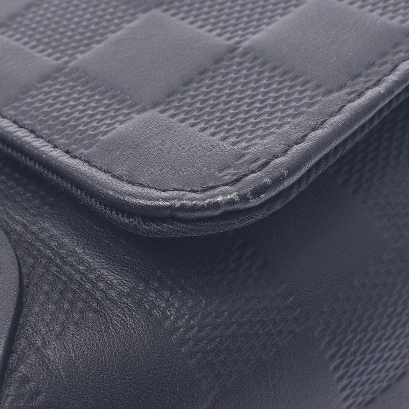 Louis Vuitton Louis Vuitton Damier Amphini District PM Black N41033 Men's Leather Shoulder Bag A-Rank Used Silgrin