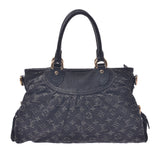 Louis Vuitton Louis Vuitton Monogram Denim Neokaby MM 2way Bag Black M95351 Unisex Monogram Denim Handbag B Rank Used Silgrin