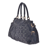 Louis Vuitton Louis Vuitton Monogram Denim Neokaby MM 2way Bag Black M95351 Unisex Monogram Denim Handbag B Rank Used Silgrin