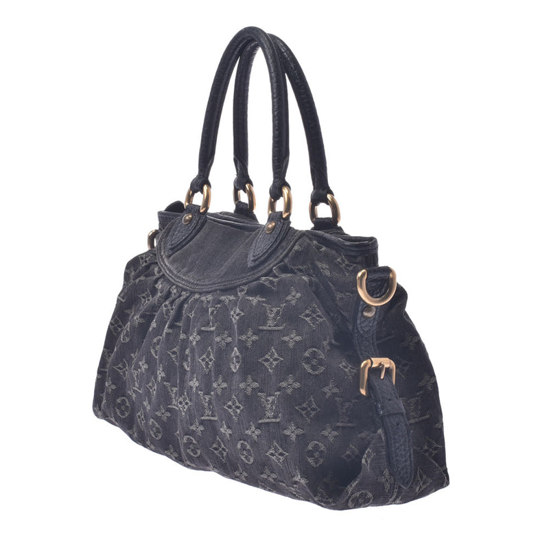 ☆LOUIS VUITTON☆モノグラムデニムネオカヴィMM デニム2wayブラック黒ノワール