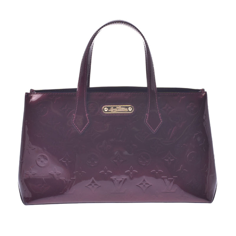 Louis Vuitton Louis Vuitton Verni Wilshire PM Rouge For Vist M91644 Women's Monogram Verni Handbag B Rank Used Silgrin