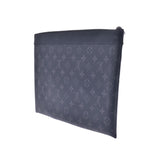LOUIS VUITTON Louis Vuitton Monogram Eclipse Pochette Discovery Black/Grey M62291 Men's Monogram Eclipse Canvas Clutch Bag A Rank Used Ginzo